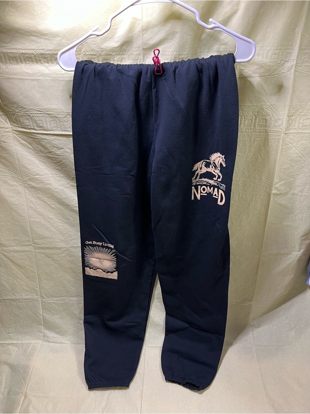 Nomad Black Sweatshirt with Beige Horse Graphic